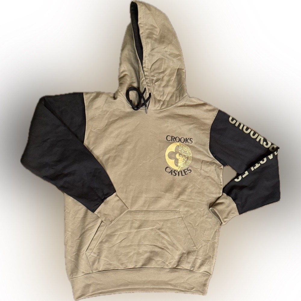 Crooks & Castles Army Green and Black Men's Hoodie | Sz L
